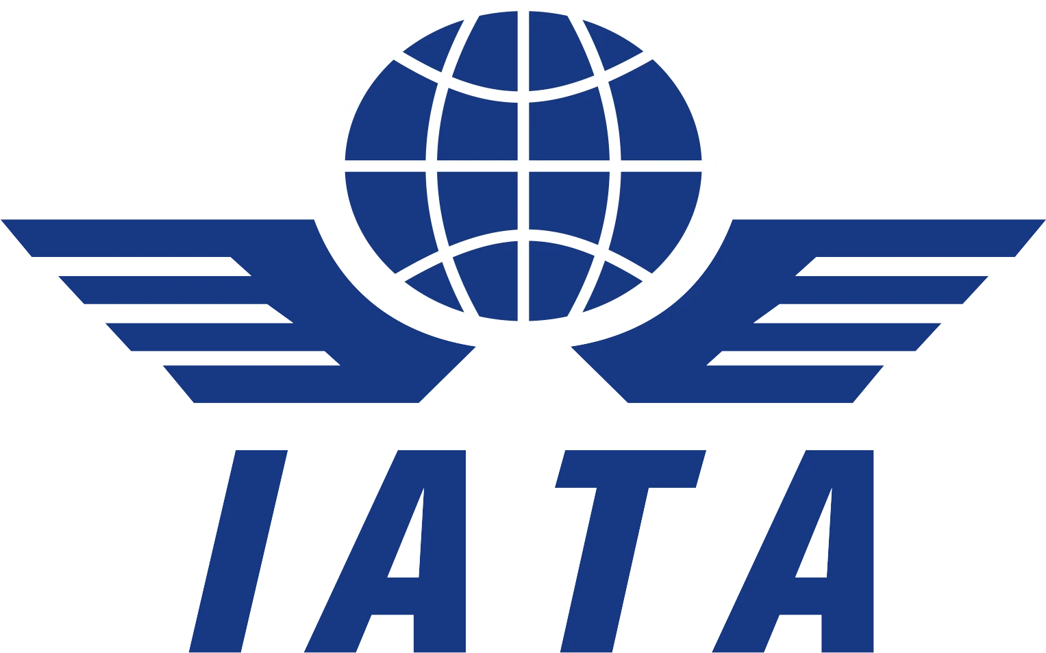 Logo IATA (International Air Transport Association) — keanggotaan asosiasi penerbangan internasional